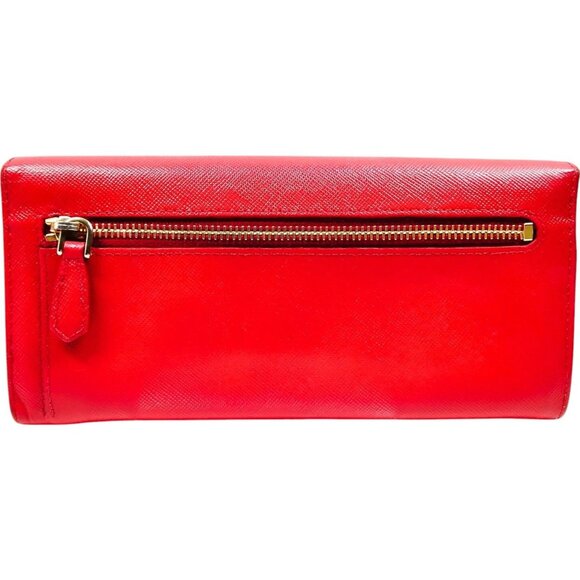 804221BH (L3) Prada Wallet Long Red Leather - Picture 2 of 10